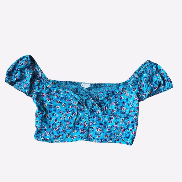 Off shoulder floral crop top - Picture 1 of 3
